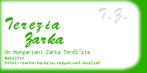 terezia zarka business card